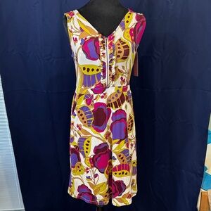 Merona Vibrant Floral Midi Dress - Pink and Yellow